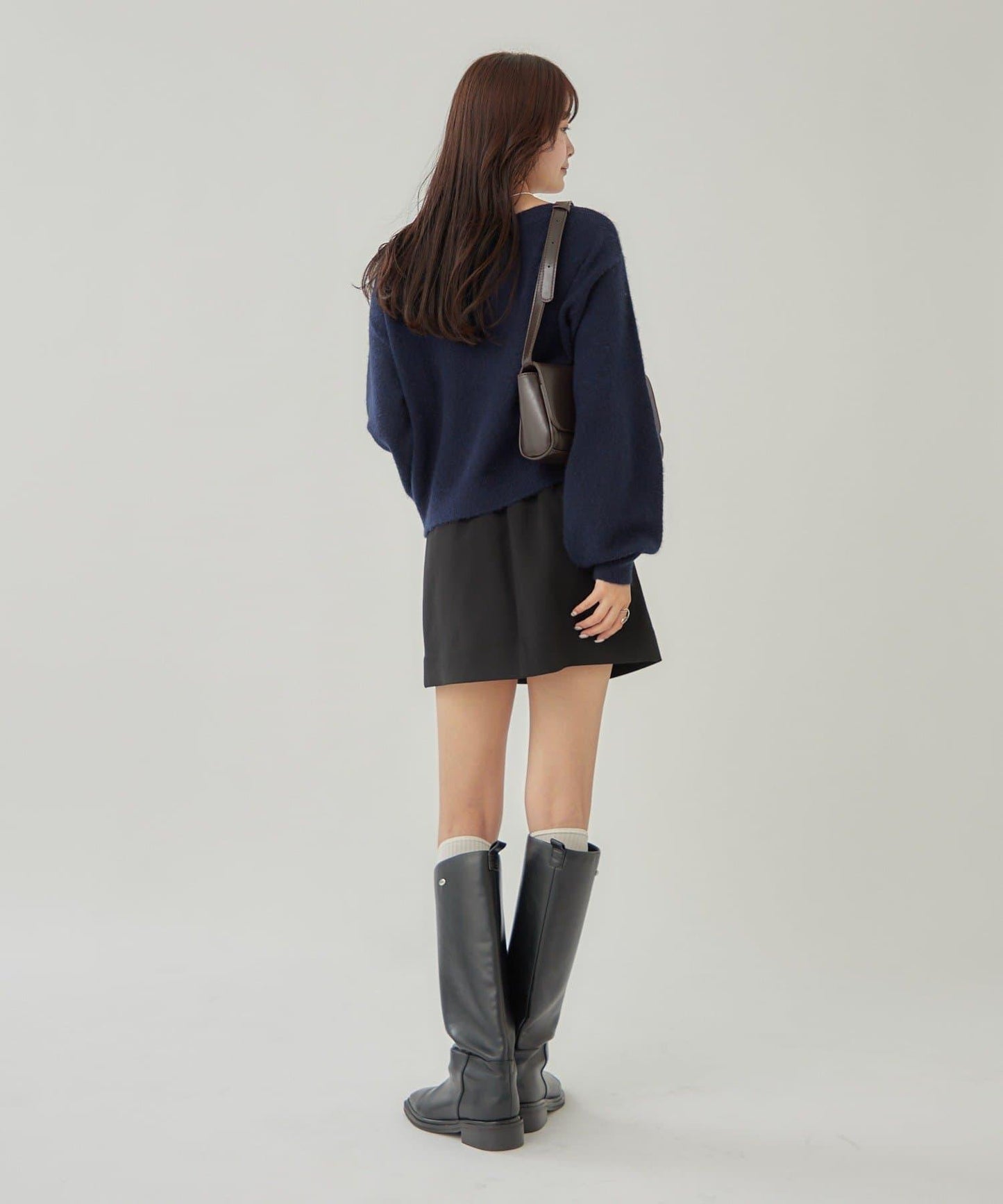 【蝴蝶結可拆卸】蝴蝶結裝飾針織套頭衫