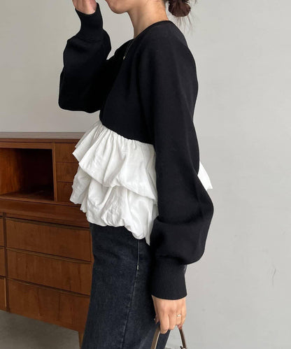 泡泡層疊套頭衫