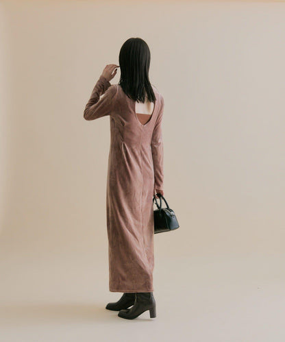 11/1（週六）12:00開始！【數量限定】【森川企畫】後背開口天鵝絨連衣裙