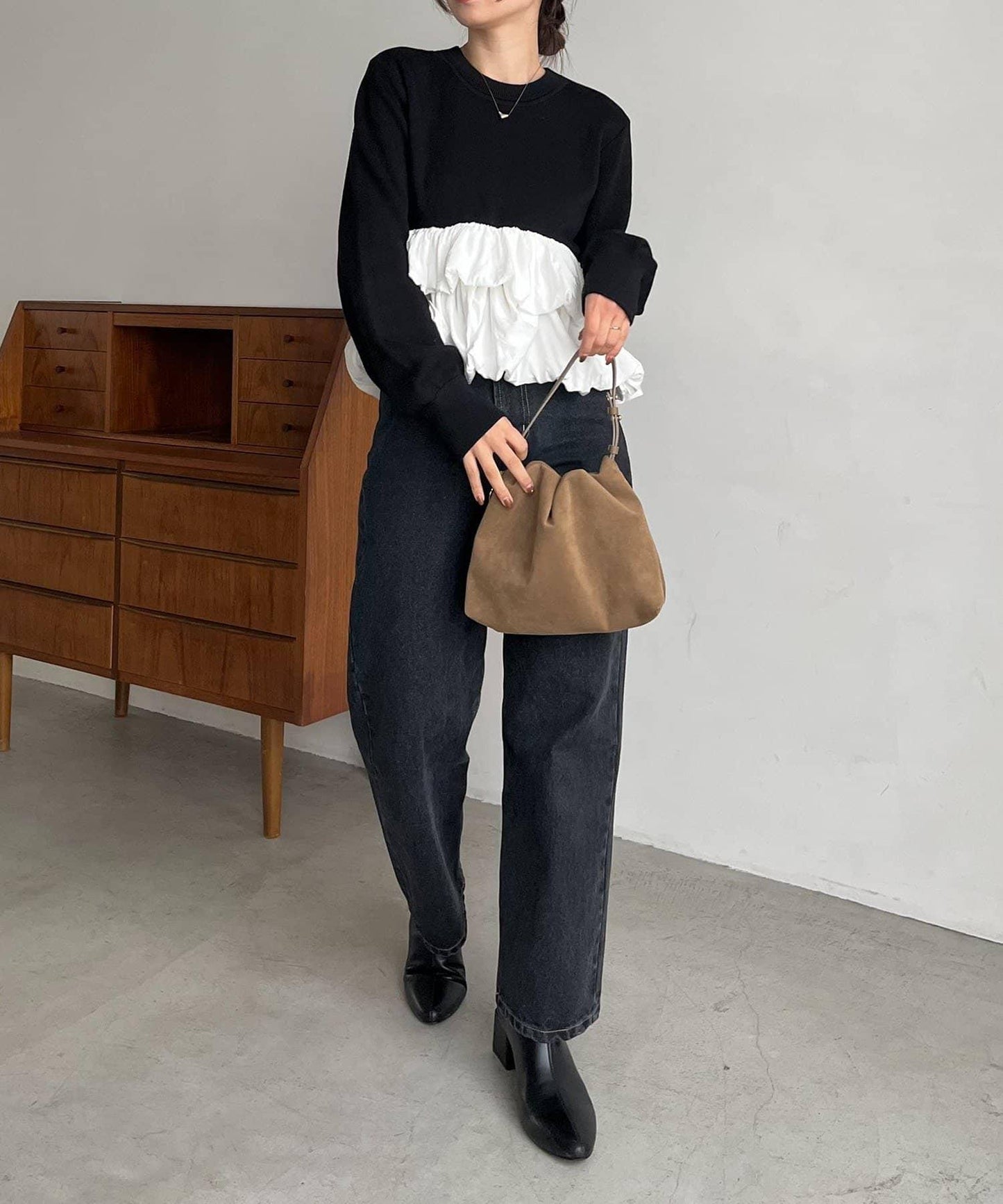 泡泡層疊套頭衫