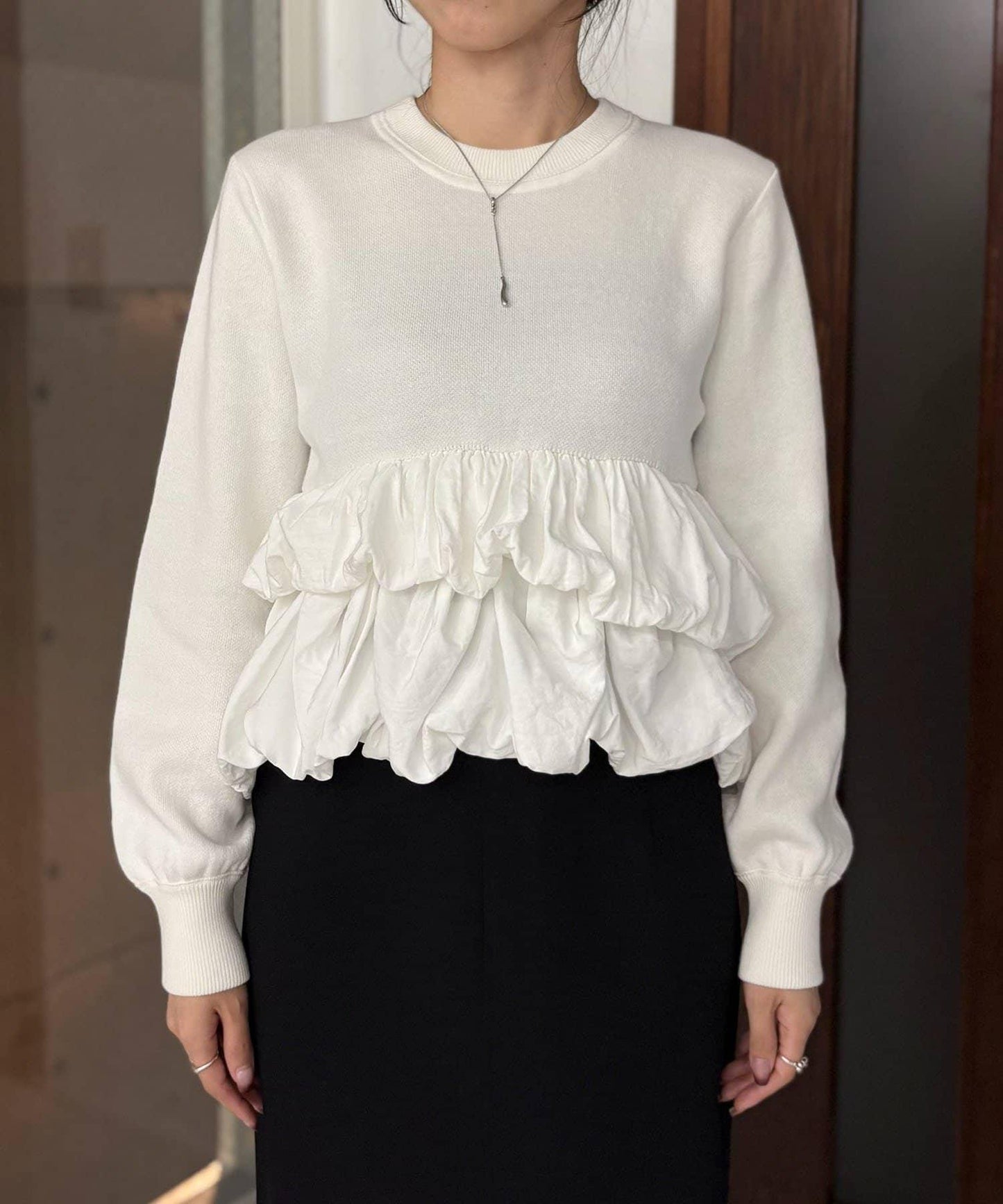 泡泡層疊套頭衫