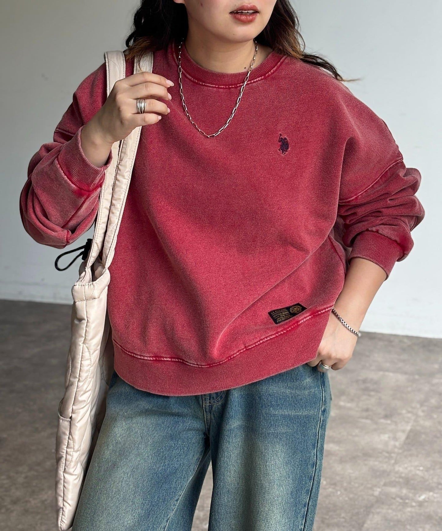 【U.S. POLO ASSN. 】加絨粉色衛衣