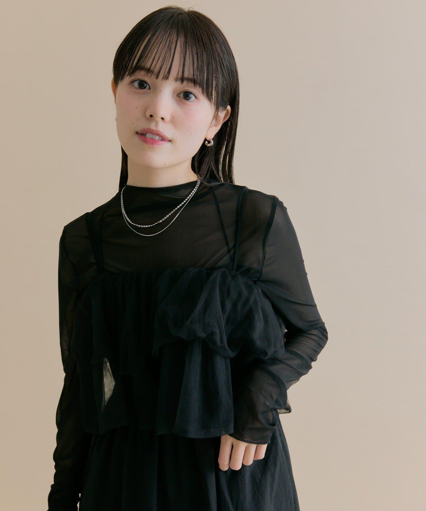 11/1（週六）12:00開始！【數量限定】【森川企畫】網紗吊帶連衣裙套裝