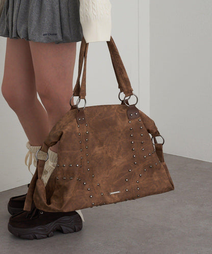鉚釘裝飾托特包