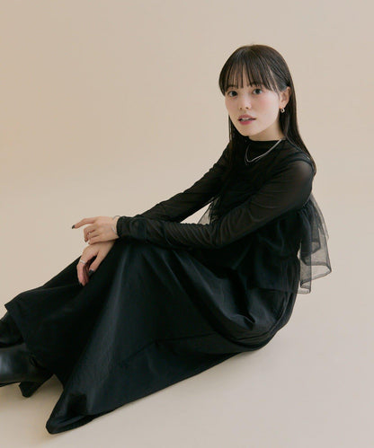 11/1（週六）12:00開始！【數量限定】【森川企畫】網紗吊帶連衣裙套裝