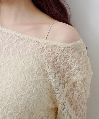 蕾絲透視上衣