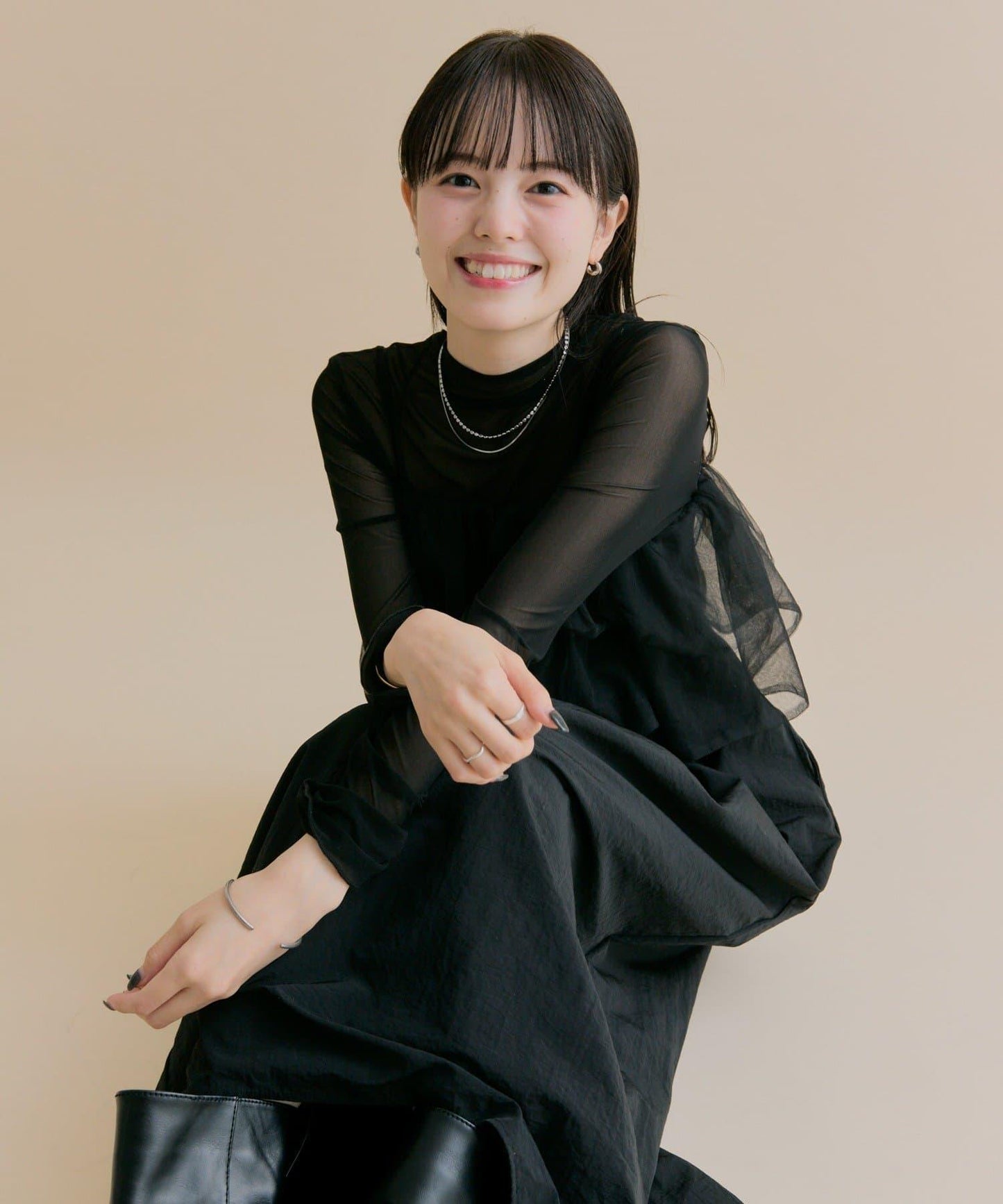 11/1（週六）12:00開始！【數量限定】【森川企畫】網紗吊帶連衣裙套裝