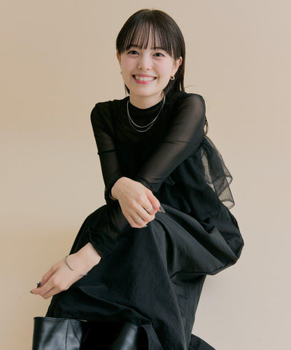 11/1（週六）12:00開始！【數量限定】【森川企畫】網紗吊帶連衣裙套裝