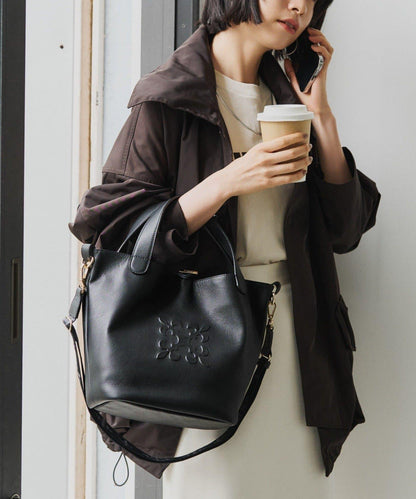 軟皮革2WAY迷你托特包