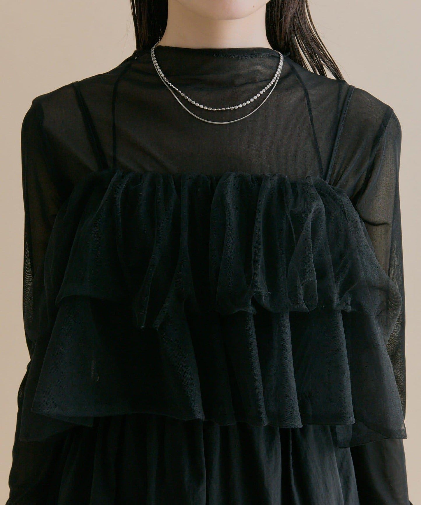 11/1（週六）12:00開始！【數量限定】【森川企畫】網紗吊帶連衣裙套裝