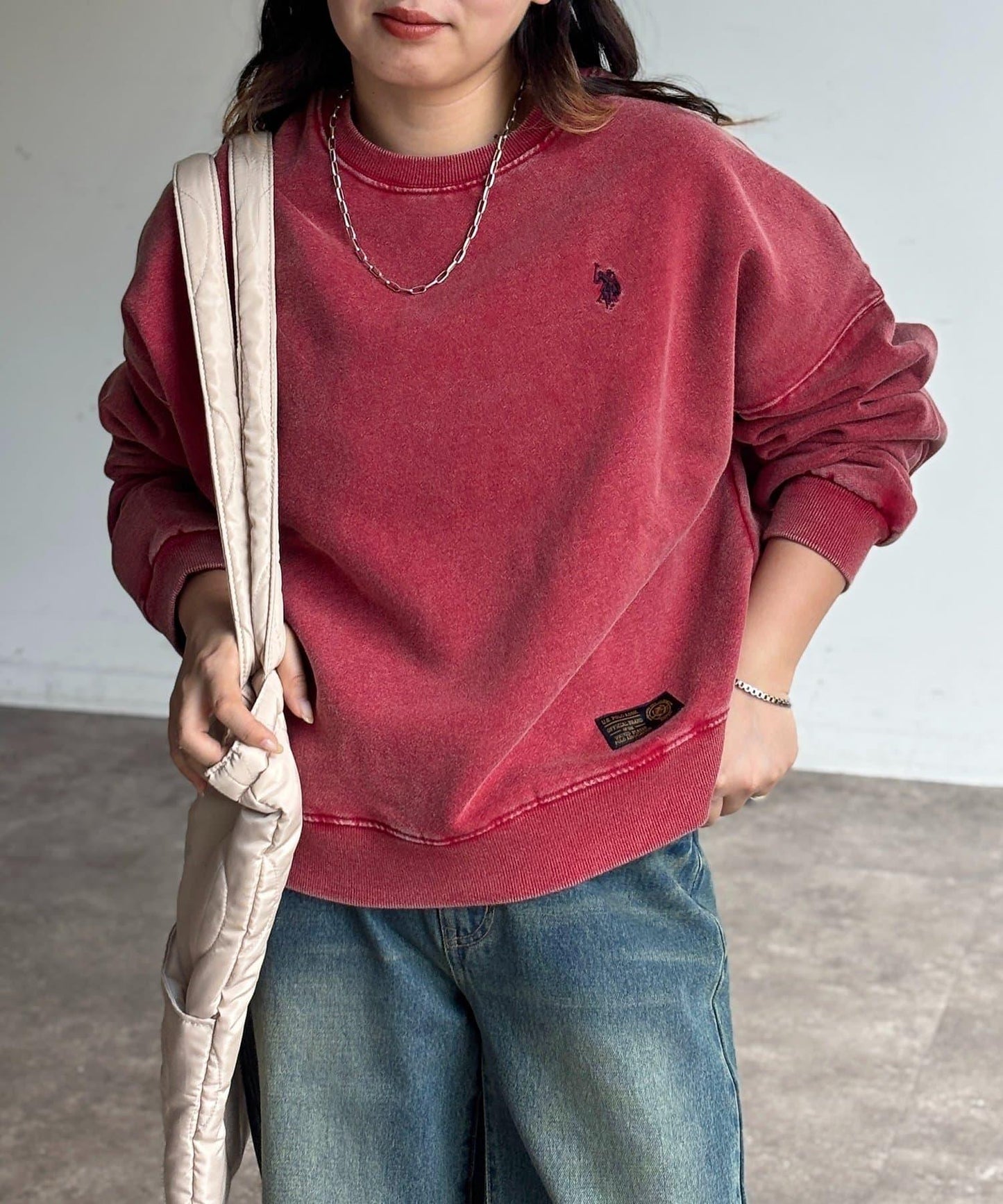 【U.S. POLO ASSN. 】加絨粉色衛衣