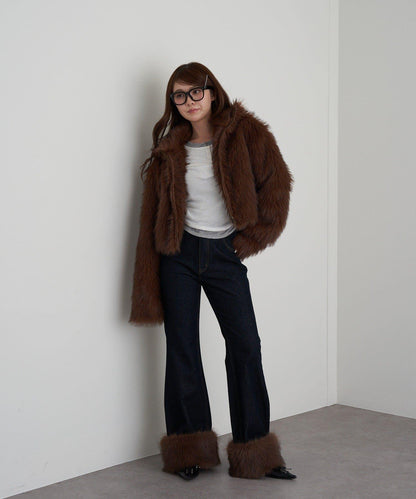 U領疊穿亨利長袖T恤