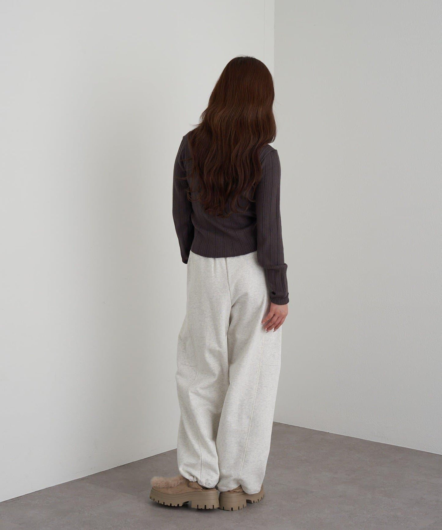 蕾絲拼接前開釦針織衫