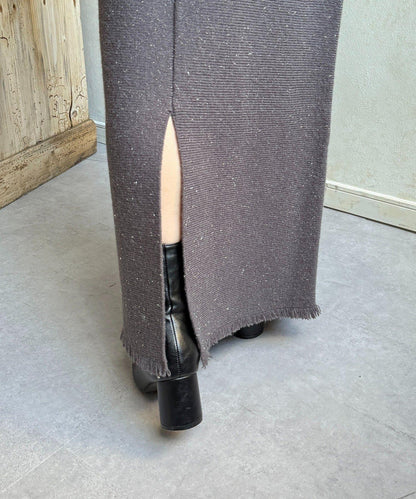 亮片針織吊帶背心×半身裙套裝