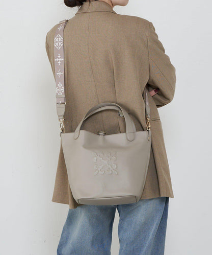 軟皮革2WAY迷你托特包