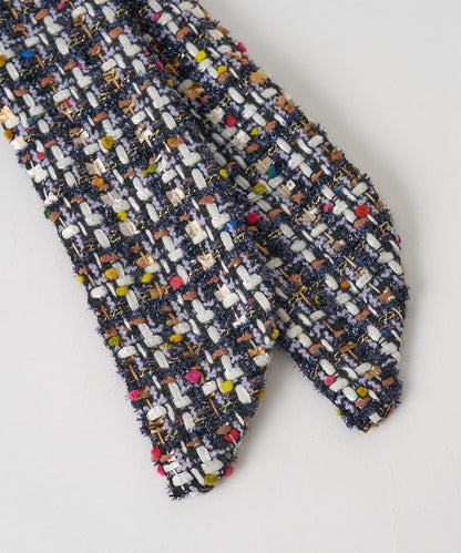 附絲巾皮革兩用單肩包