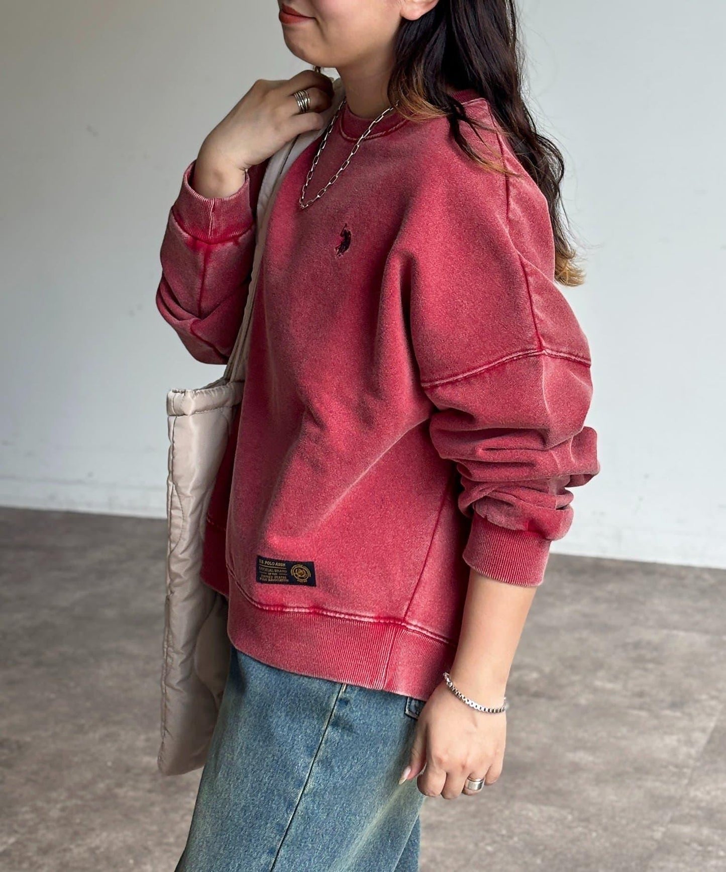 【U.S. POLO ASSN. 】加絨粉色衛衣