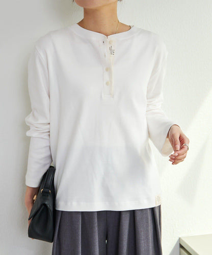 順滑磨毛雙面穿亨利領T恤