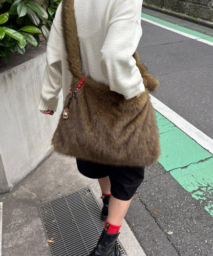 毛絨單肩包