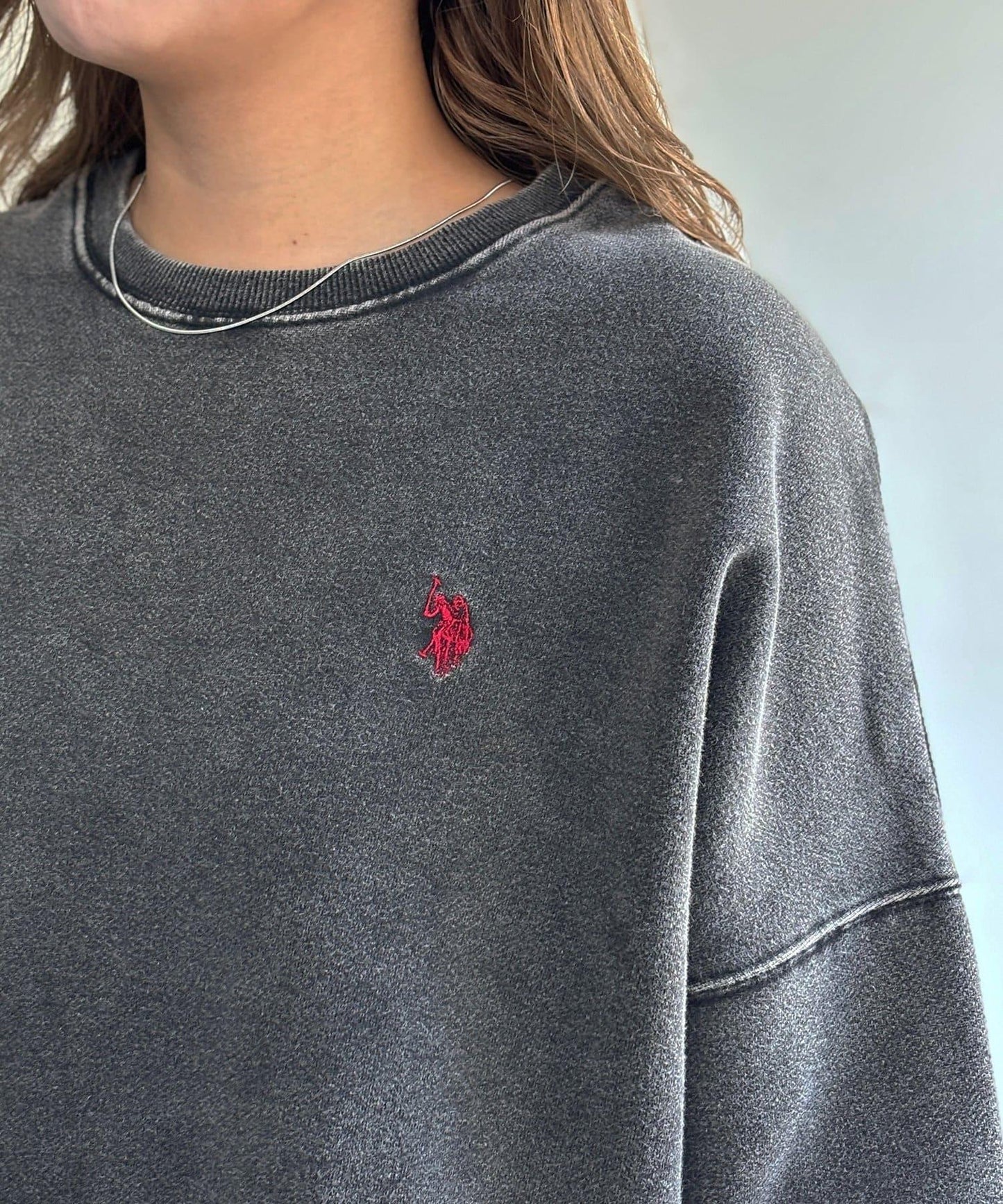 【U.S. POLO ASSN. 】加絨粉色衛衣