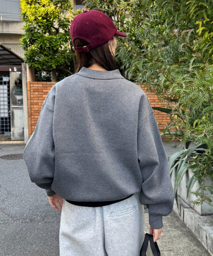 拼接羅紋下襬配色針織POLO衫