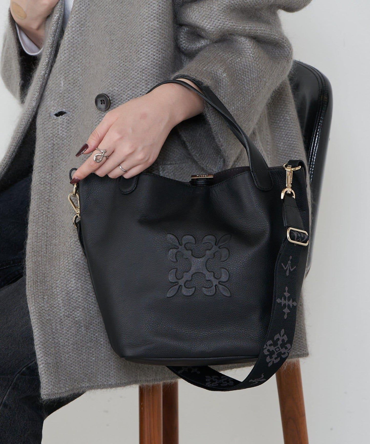 軟皮革2WAY迷你托特包