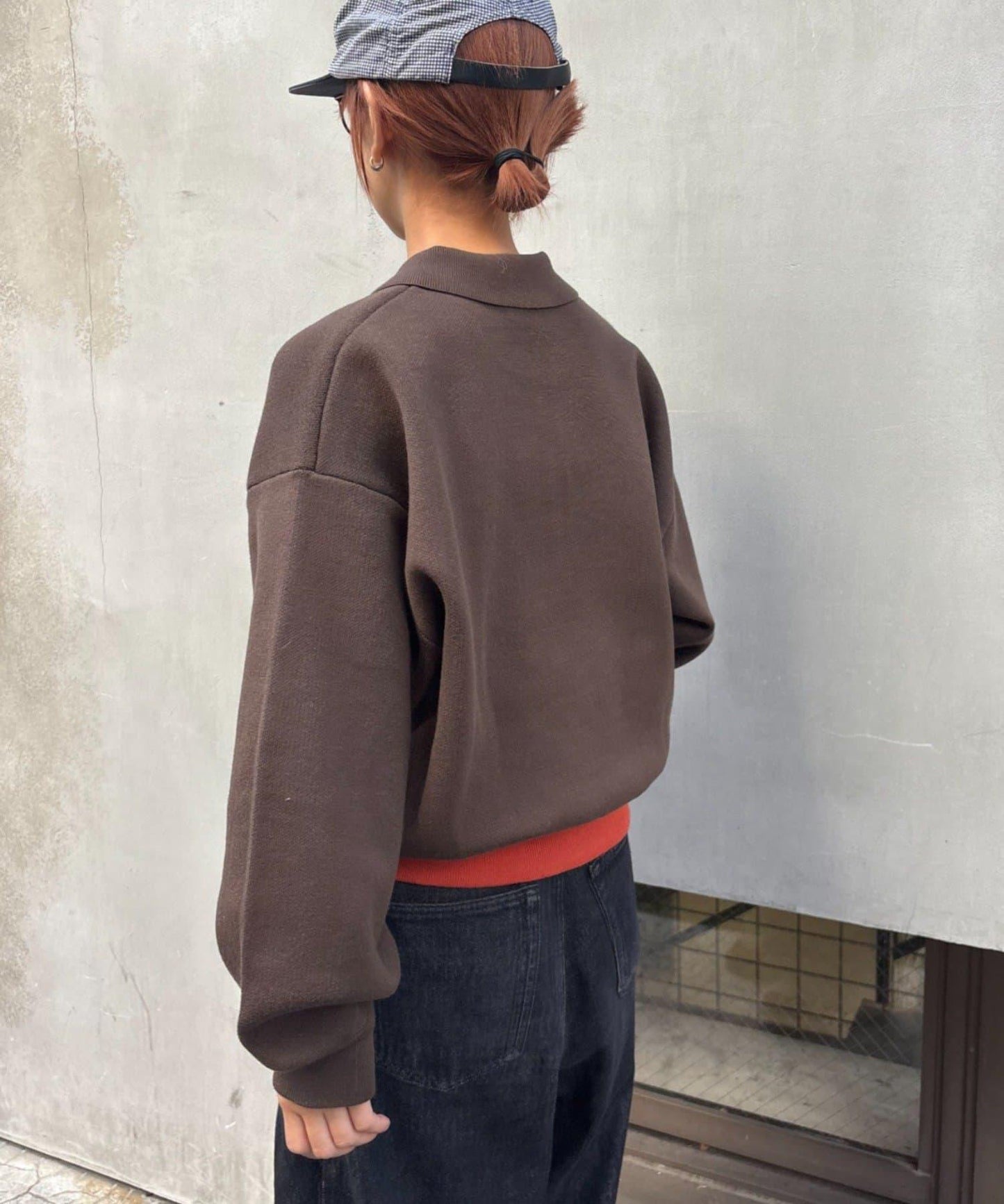 拼接羅紋下襬配色針織POLO衫