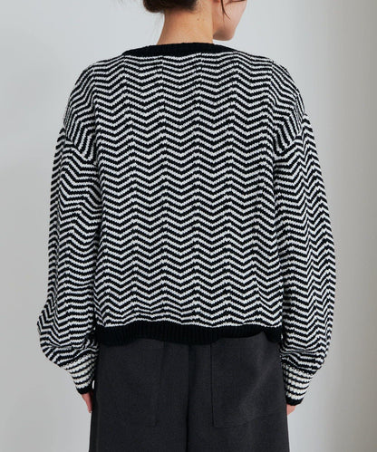 人字紋針織開衫