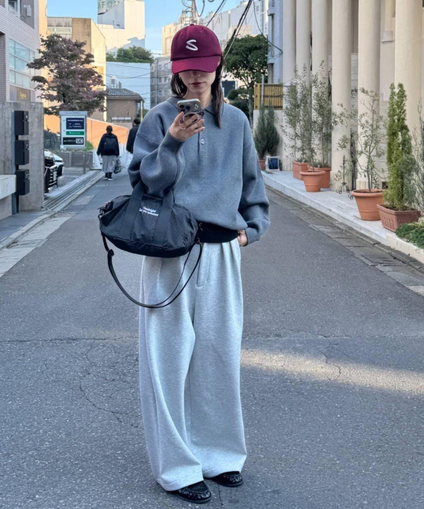 拼接羅紋下襬配色針織POLO衫