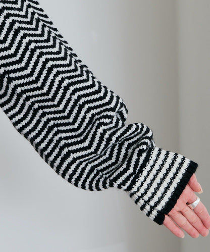 人字紋針織開衫