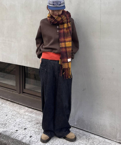 拼接羅紋下襬配色針織POLO衫