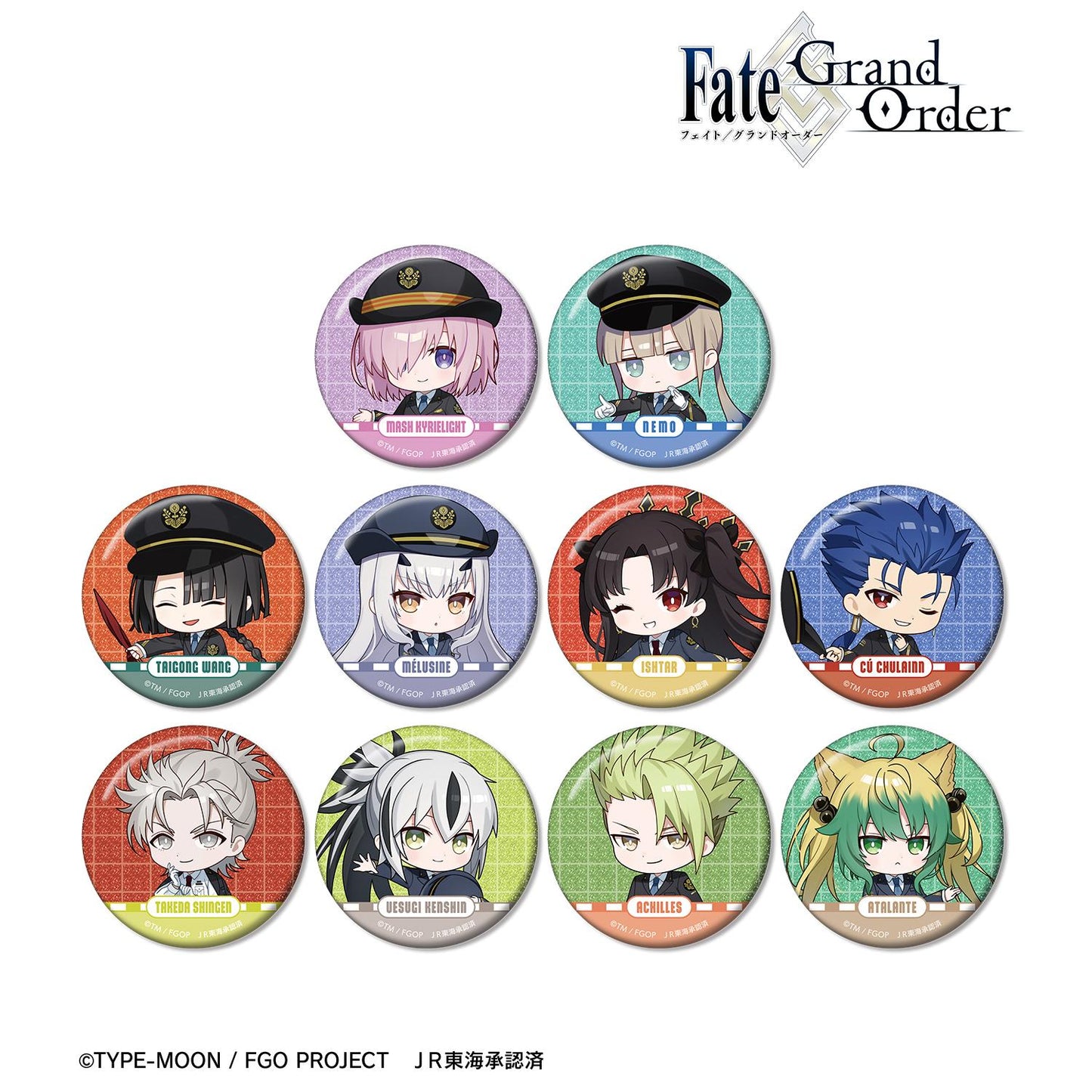 《命運-冠位指定》 迷你角色 推し旅聯名款 閃粉徽章（單品/全套BOX）【BOX／10包入】