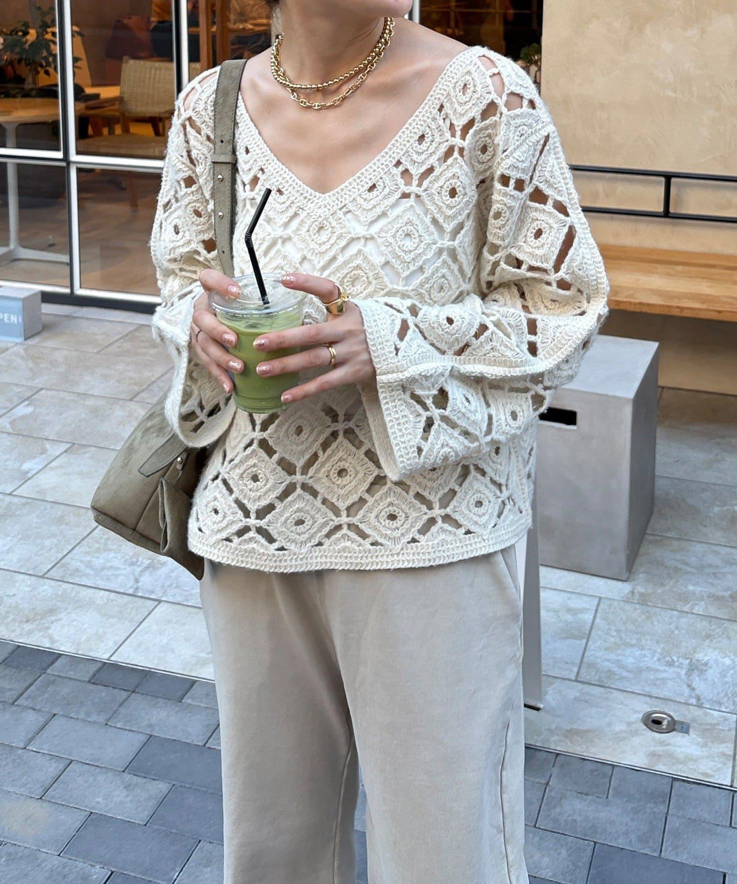 【DouDou】鉤針刺繡套頭衫