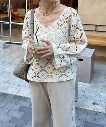 【DouDou】鉤針刺繡套頭衫