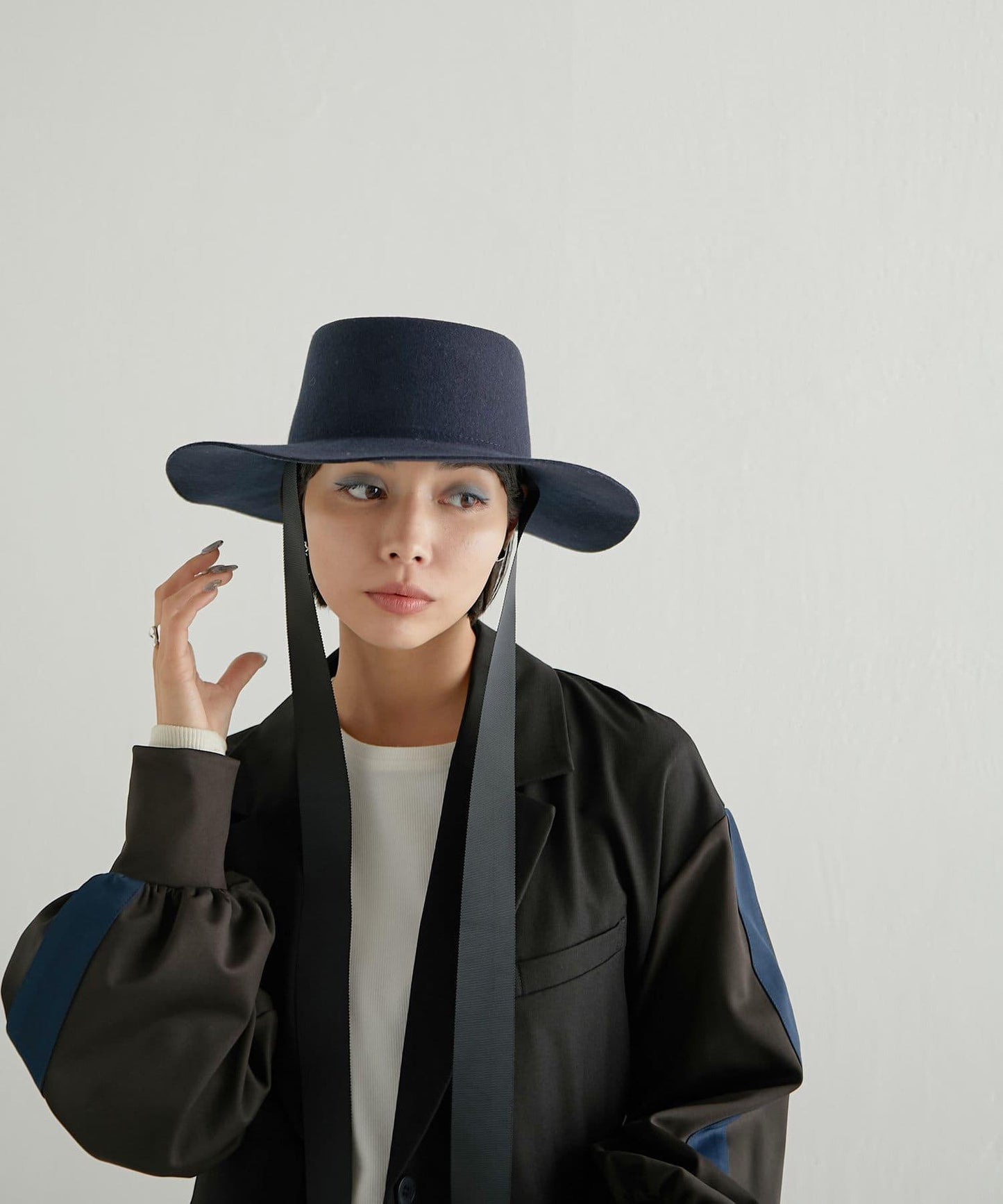 【ear PAPILLONNER】帶蝴蝶結毛氈帽【SUM1STYLE】