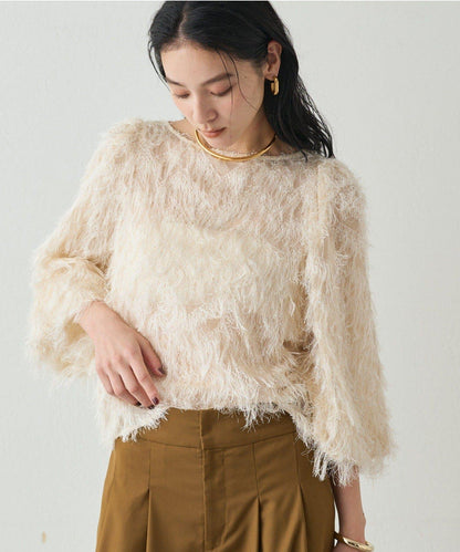 【Loungedress】提花羽毛襯衫