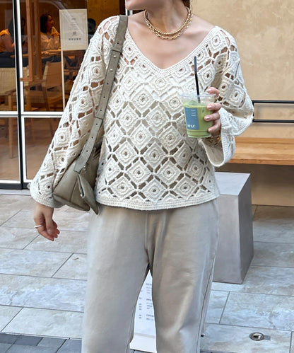 【DouDou】鉤針刺繡套頭衫