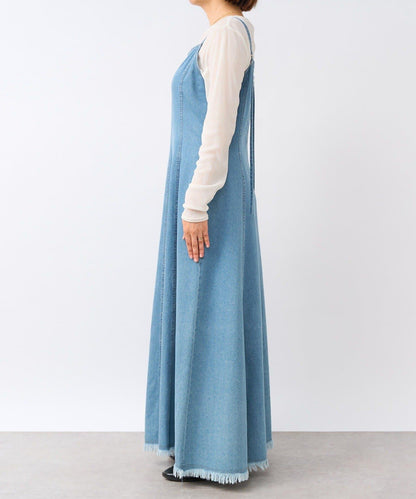 【RIVE DROITE】牛仔吊帶連衣裙