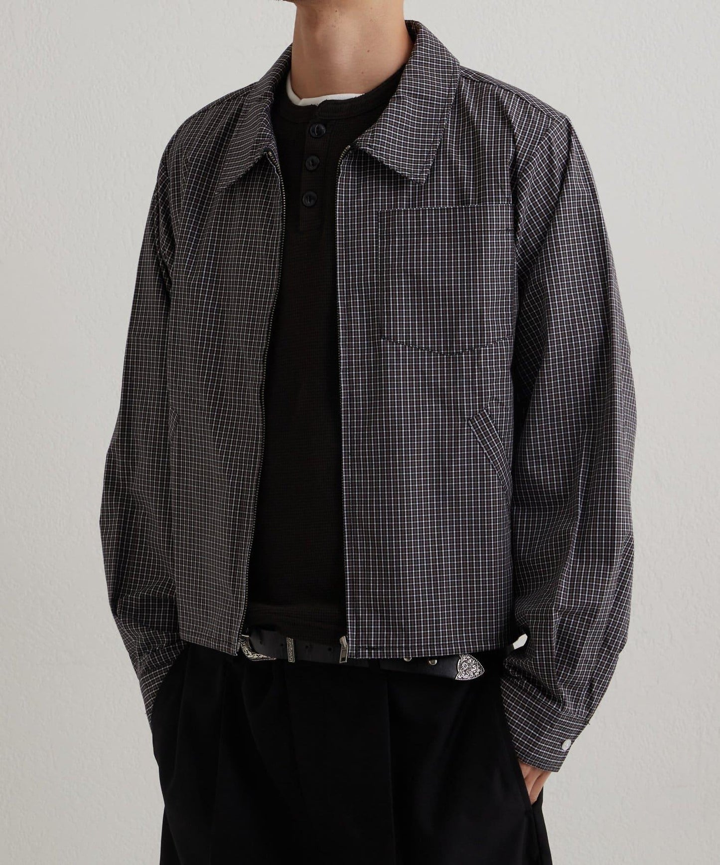 【WHO'S WHO gallery】KOOKYN格紋拉鍊襯衫