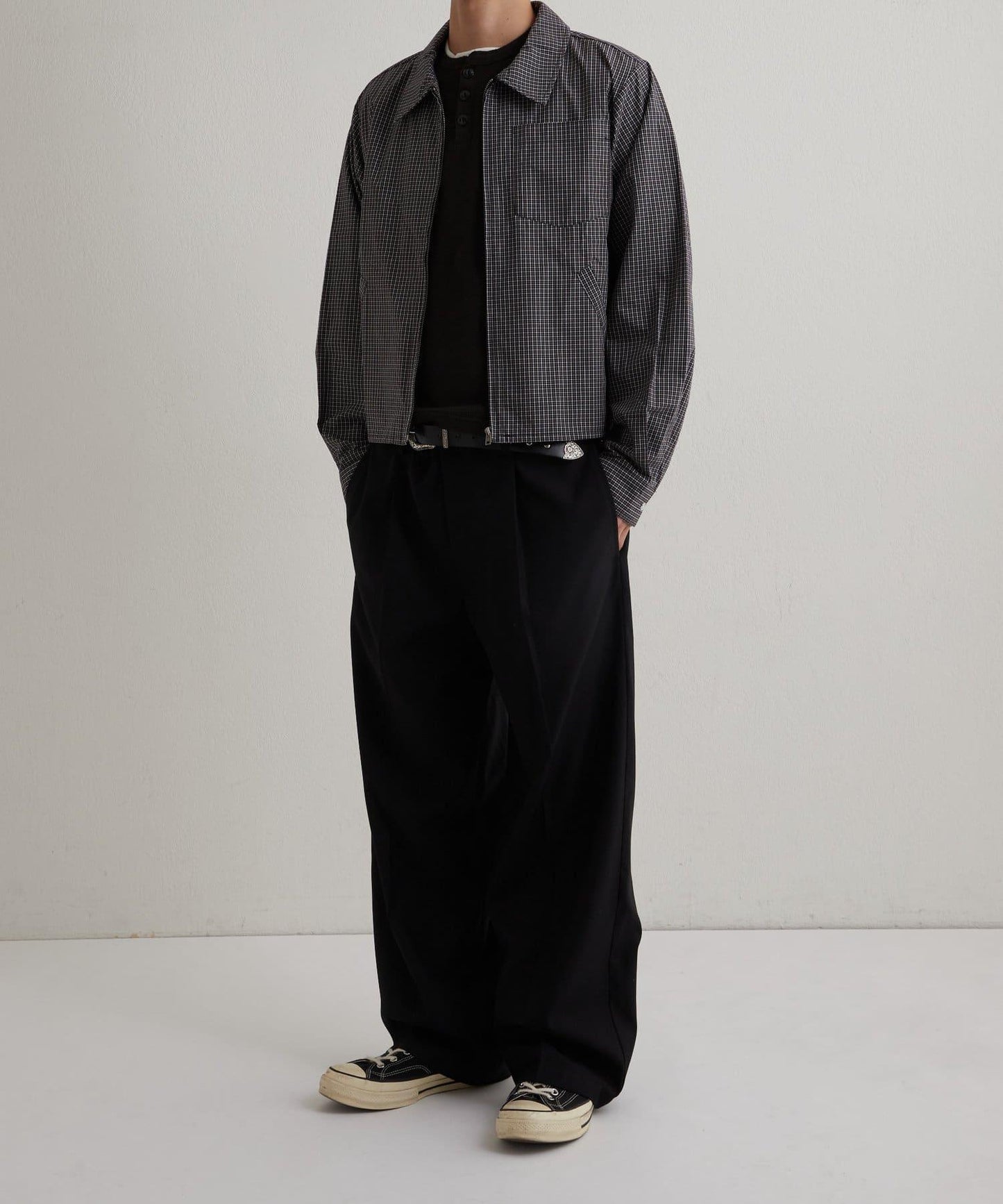 【WHO'S WHO gallery】KOOKYN格紋拉鍊襯衫