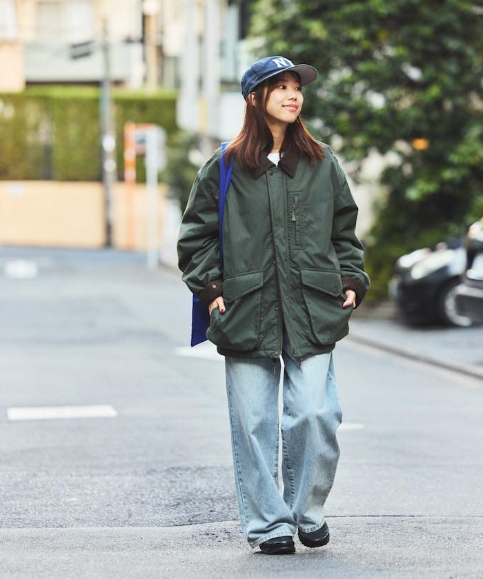 燈芯絨拼接棉尼龍夾克