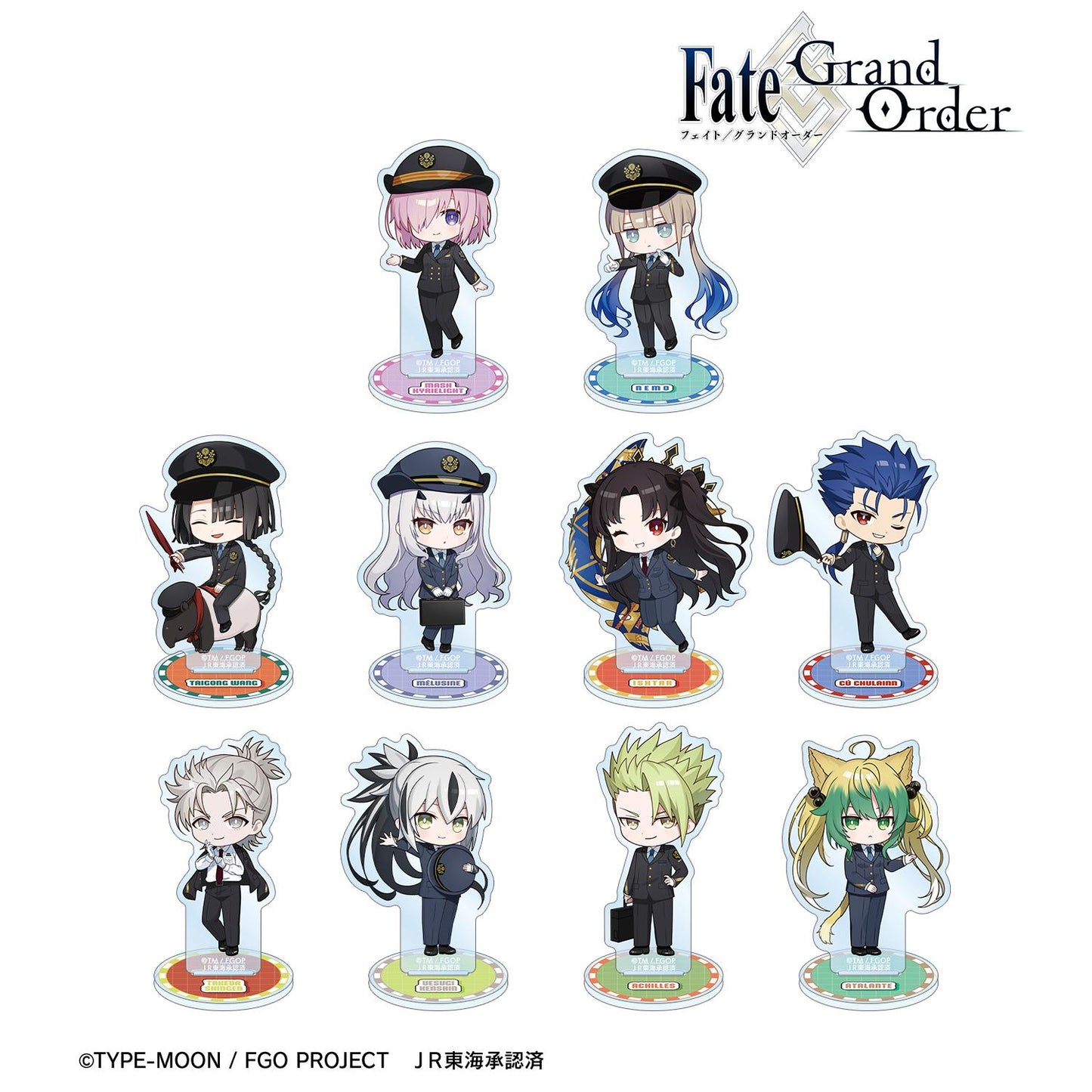 《命運-冠位指定》 迷你角色 推し旅聯名款 亞克力立牌（單位/全套BOX）【BOX／10包入】