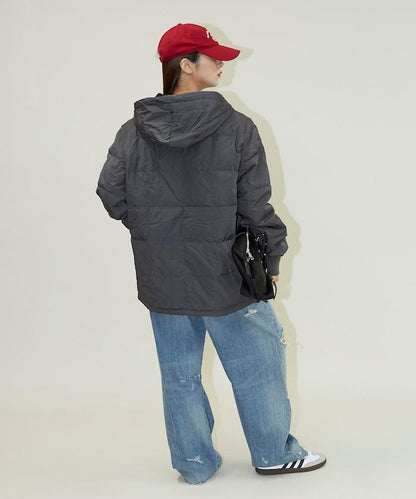 SC前拉鍊羽絨連帽衫