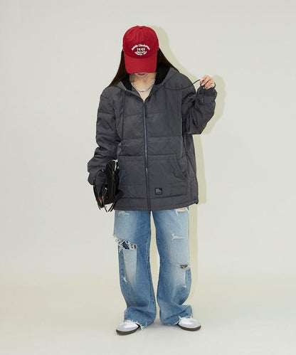 SC前拉鍊羽絨連帽衫