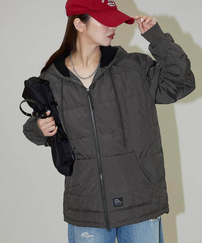 SC前拉鍊羽絨連帽衫