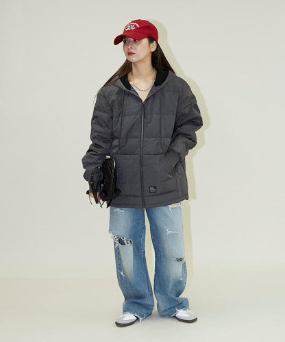 SC前拉鍊羽絨連帽衫