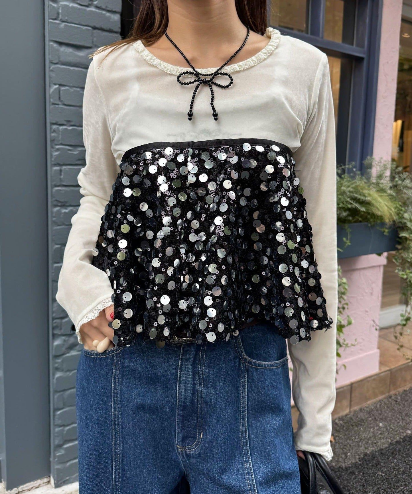 【HELLO.SANFRANCISCO/ハローサンフランシスコ】多功能亮片裹身半身裙