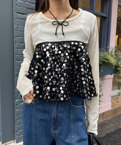 【HELLO.SANFRANCISCO/ハローサンフランシスコ】多功能亮片裹身半身裙