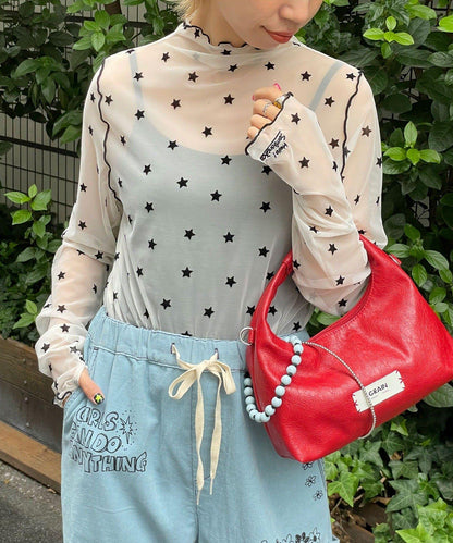 【HELLO.SANFRANCISCO/ハローサンフランシスコ】植絨星星圖案透視上衣