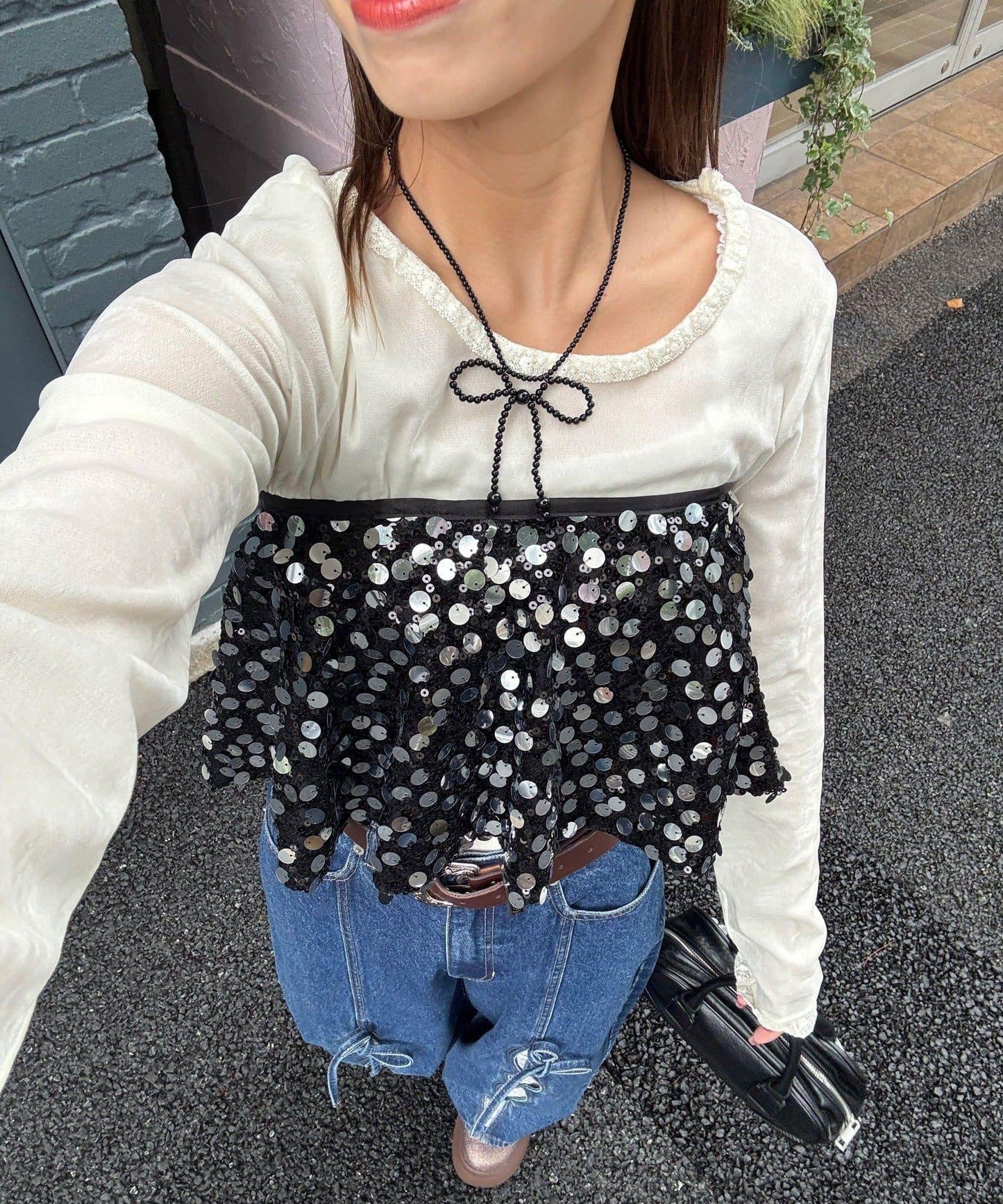 【HELLO.SANFRANCISCO/ハローサンフランシスコ】多功能亮片裹身半身裙